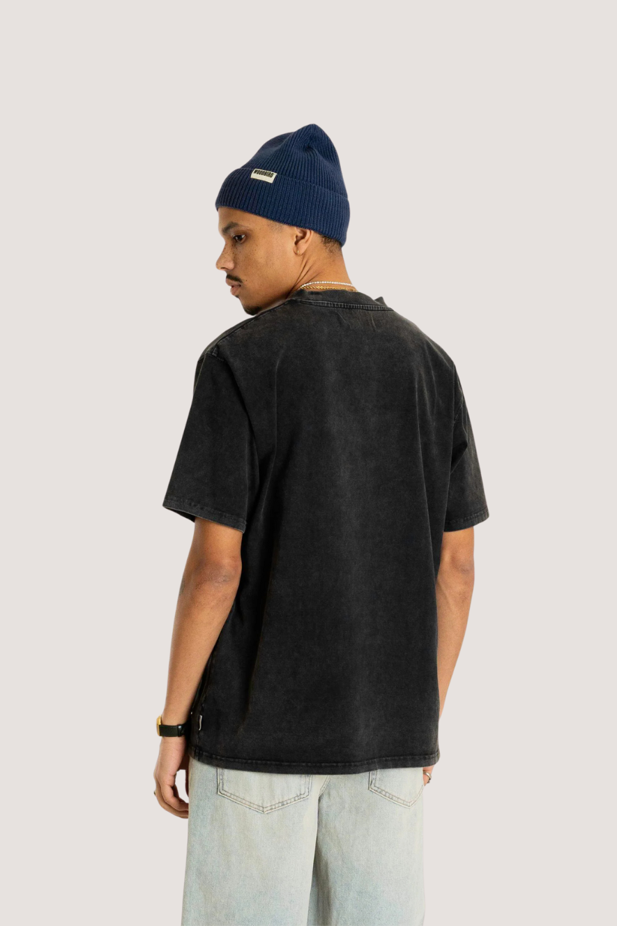 WOODBIRD - WBBAINE WASHED TEE - BLACK