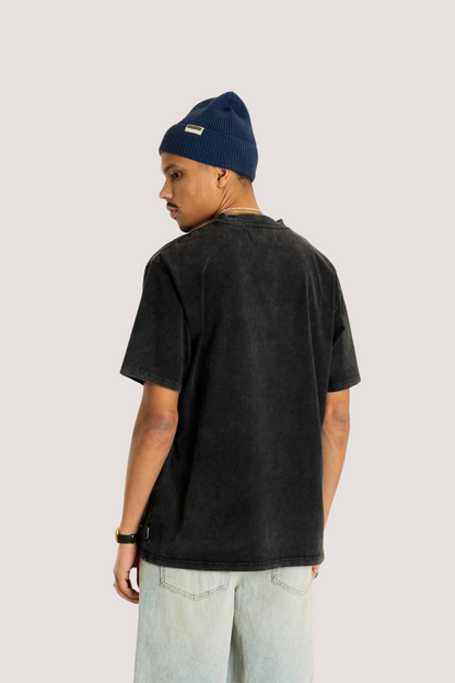 WOODBIRD - WBBAINE WASHED TEE - BLACK