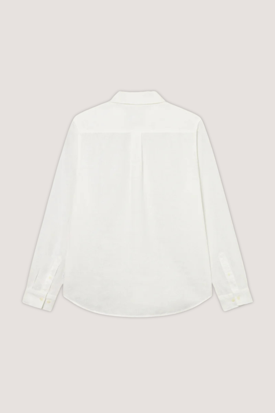 LES DEUX - KRISTIAN LINEN B.D SHIRT - WHITE