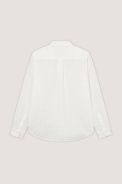 LES DEUX - KRISTIAN LINEN B.D SHIRT - WHITE