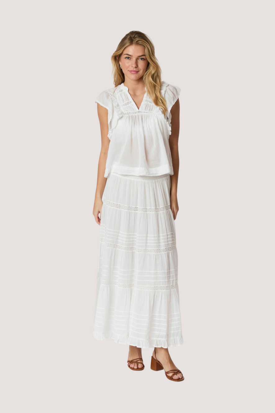 NEO NOIR - JAYLA S VOILE TOP - WHITE