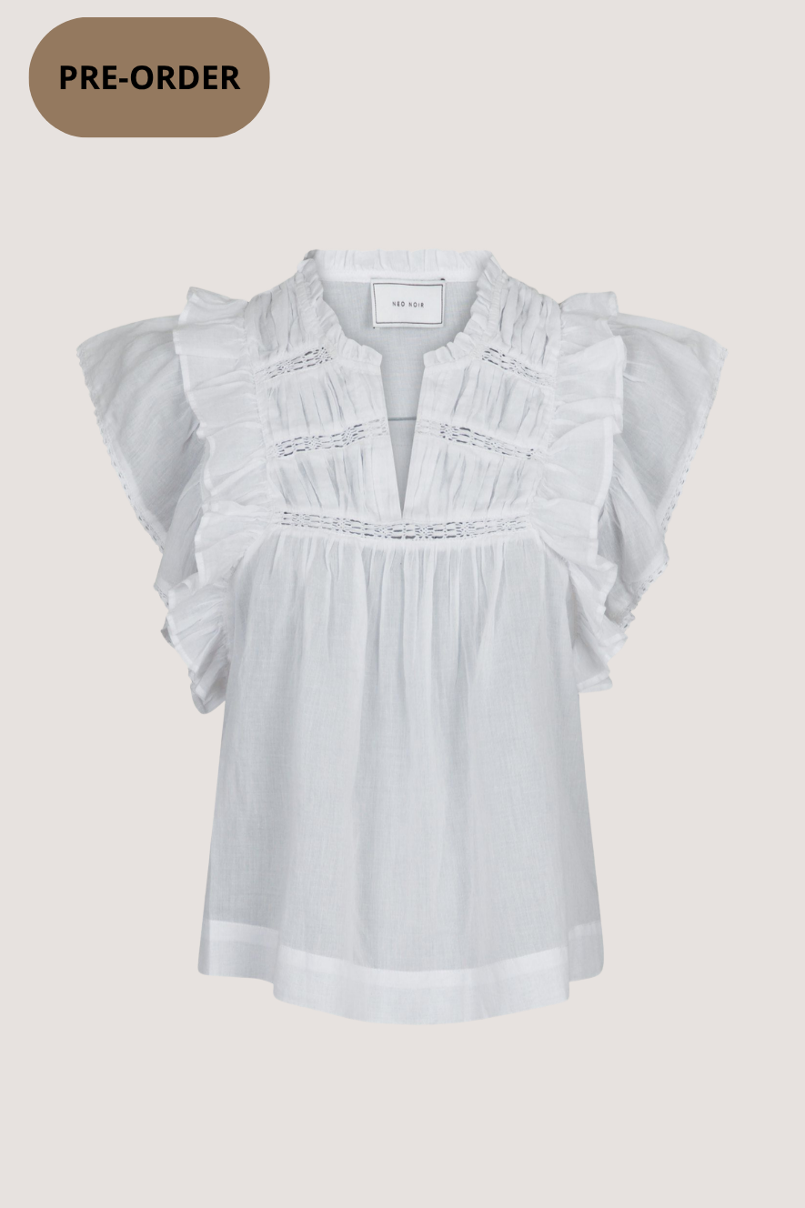 NEO NOIR - JAYLA S VOILE TOP - WHITE