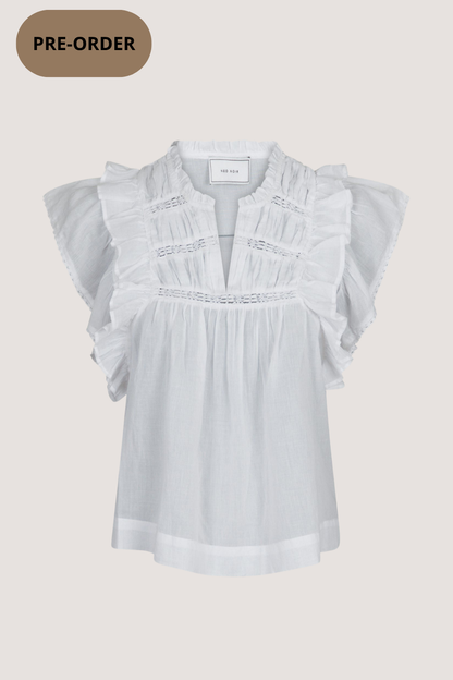 NEO NOIR - JAYLA S VOILE TOP - WHITE
