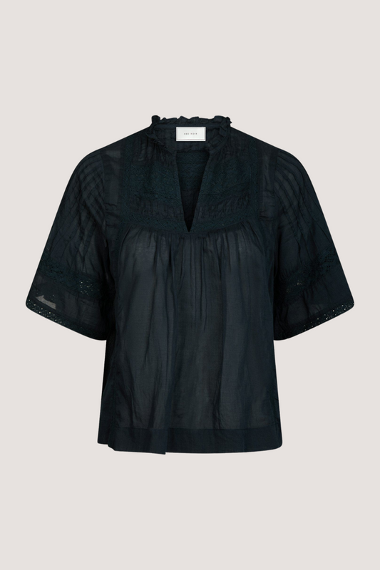 NEO NOIR -SIAMA S VOILE BLOUSE - NAVY
