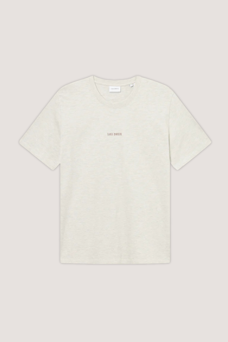 LES DEUX - DEXTER T-SHIRT - IVORY MELANGE