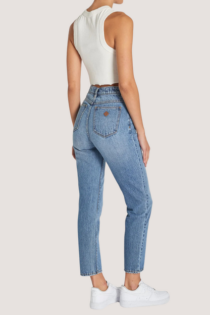 ABRAND - A94 HIGH SLIM FELICIA - MID VINTAGE BLUE
