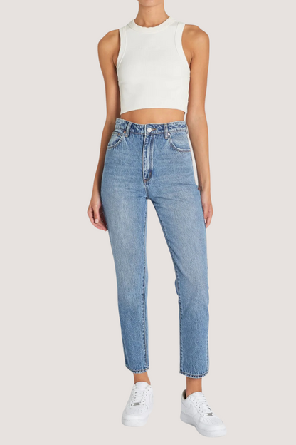 ABRAND - A94 HIGH SLIM FELICIA - MID VINTAGE BLUE