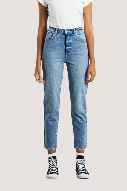 ABRAND - A94 HIGH SLIM LIZZIE Y2K - VINTAGE BLUE