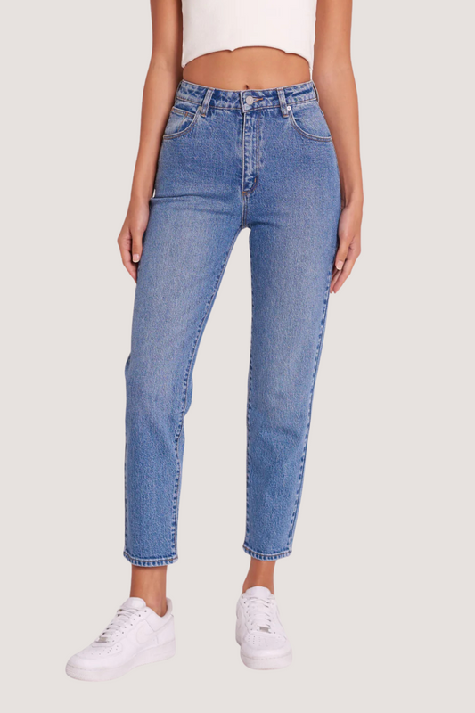 ABRAND - A 94 HIGH SLIM HARLOW - MID VINTAGE BLUE