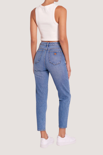 ABRAND - A 94 HIGH SLIM HARLOW - MID VINTAGE BLUE