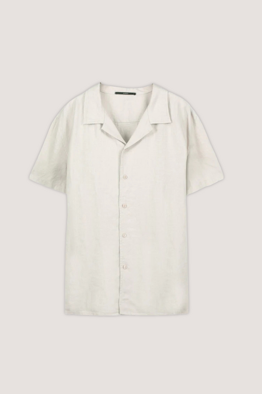 AVENY - COLLINS SS LINEN SHIRT - BIRCH