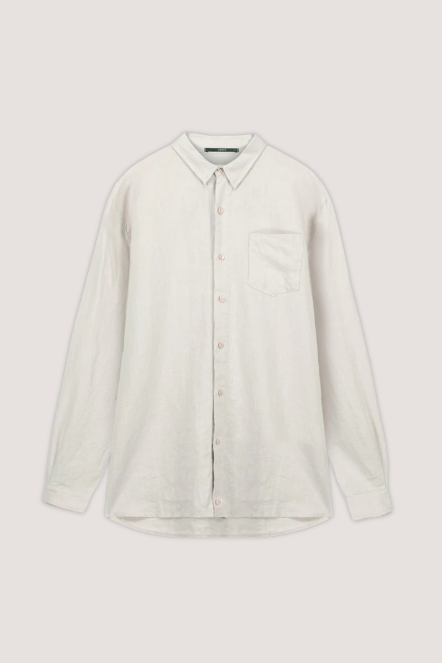 AVENY - LINCOLN LINEN SHIRT - BIRCH
