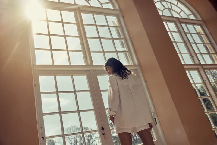 AVENY - MYRA LINEN SHIRT - EGRET