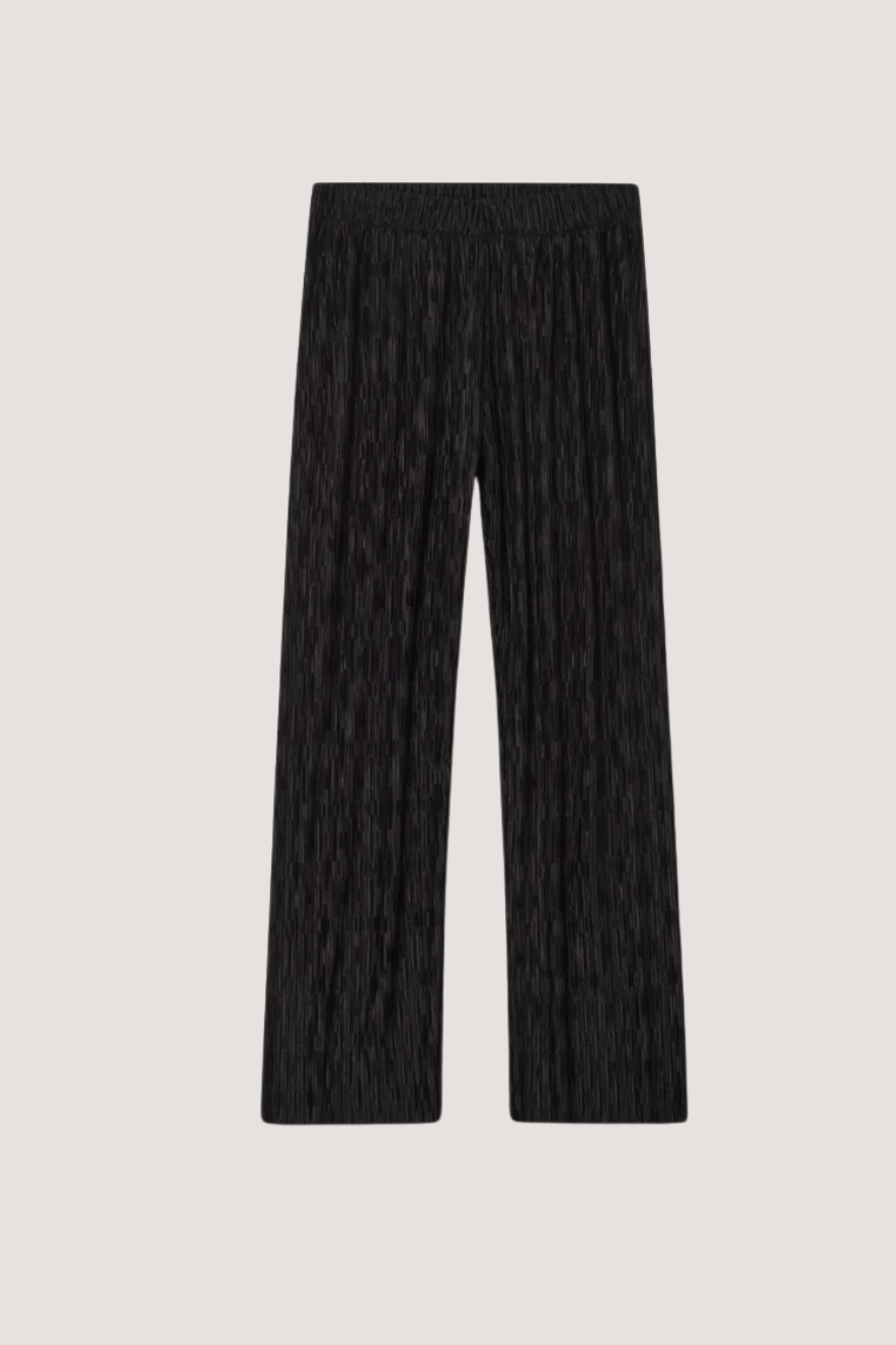 AVENY - TRINITY SQUARE PANT PLISSE - BLACK