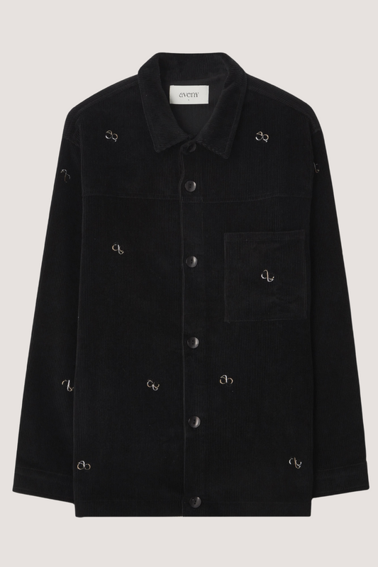 AVENY - VERNON AOP CORDUROY JACKET - BLACK