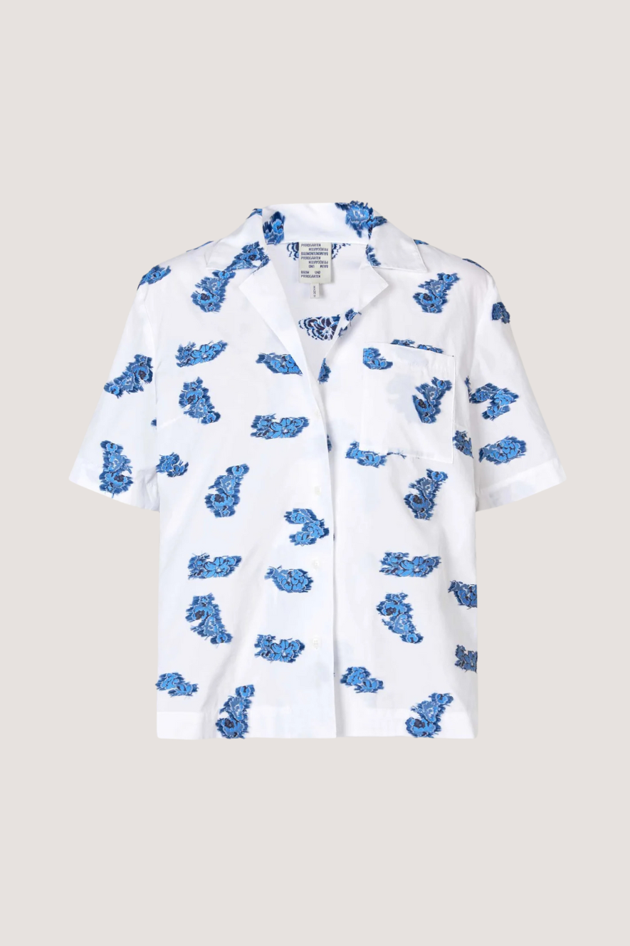 BAUM UND PFERDGARTEN - MALISSA SHIRT - BLUE BOUQUET JACQUARD
