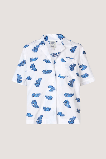 BAUM UND PFERDGARTEN - MALISSA SHIRT - BLUE BOUQUET JACQUARD