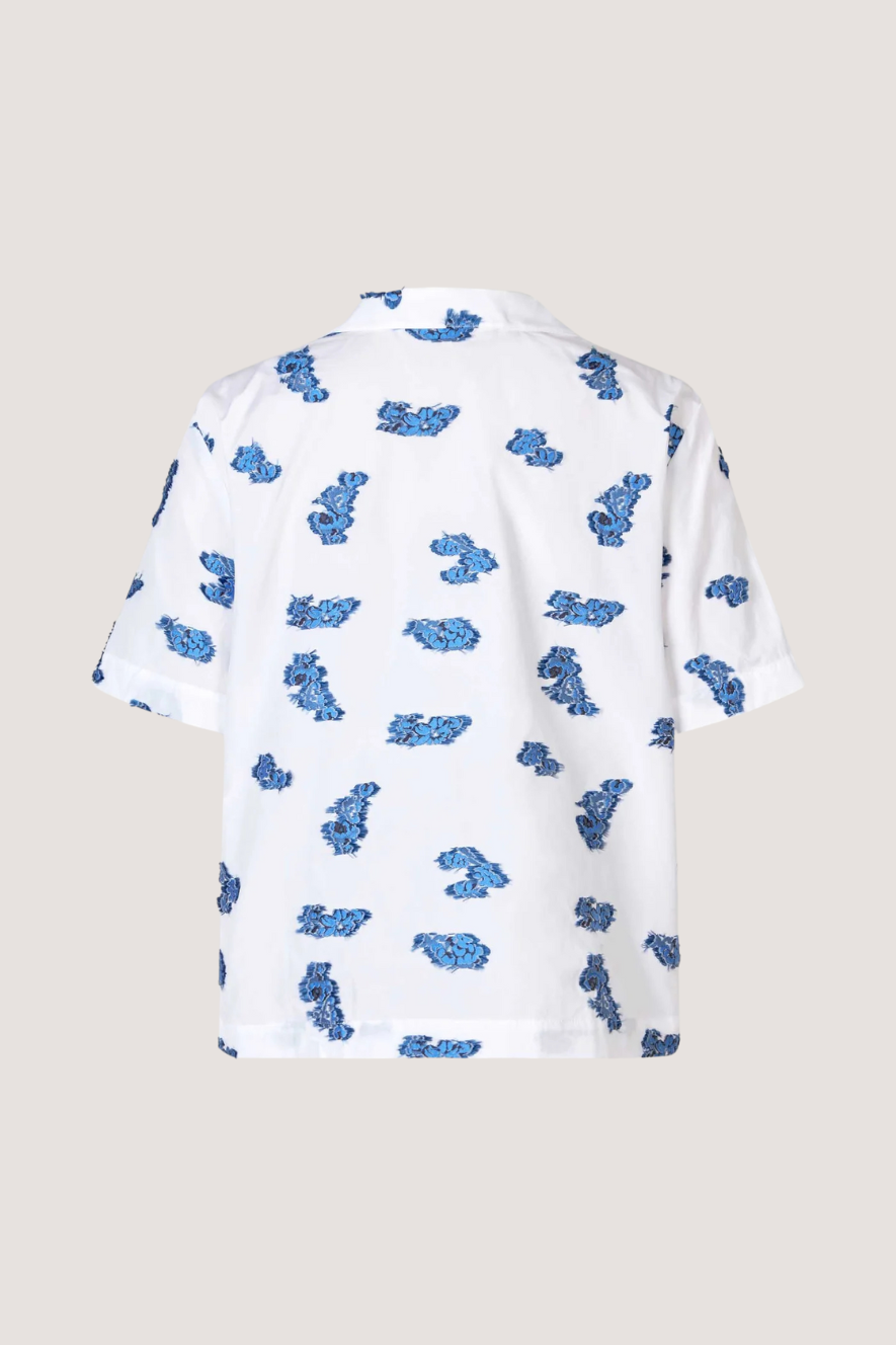 BAUM UND PFERDGARTEN - MALISSA SHIRT - BLUE BOUQUET JACQUARD
