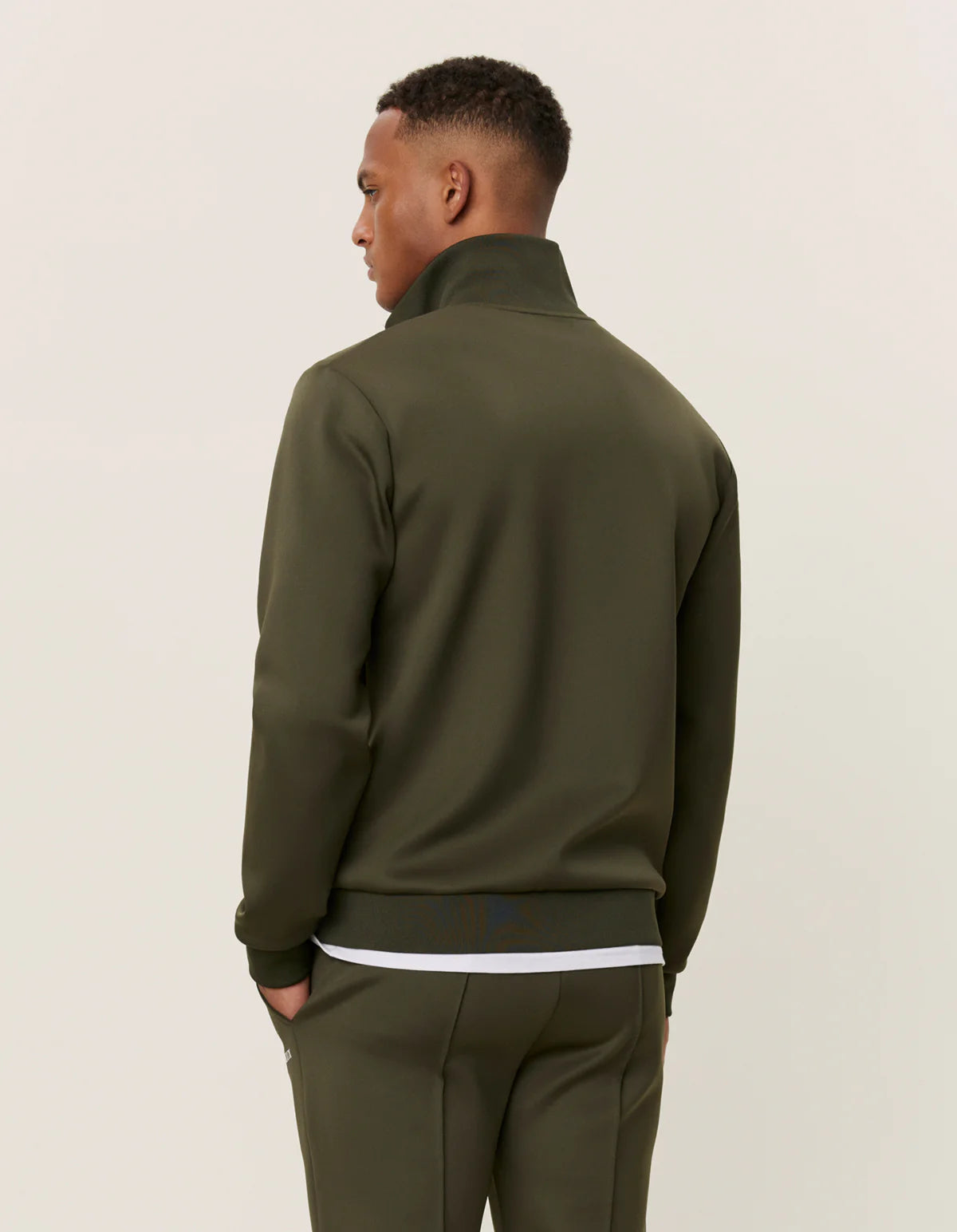 LES DEUX - BALLIER TRACK JACKET - OLIVE NIGHT