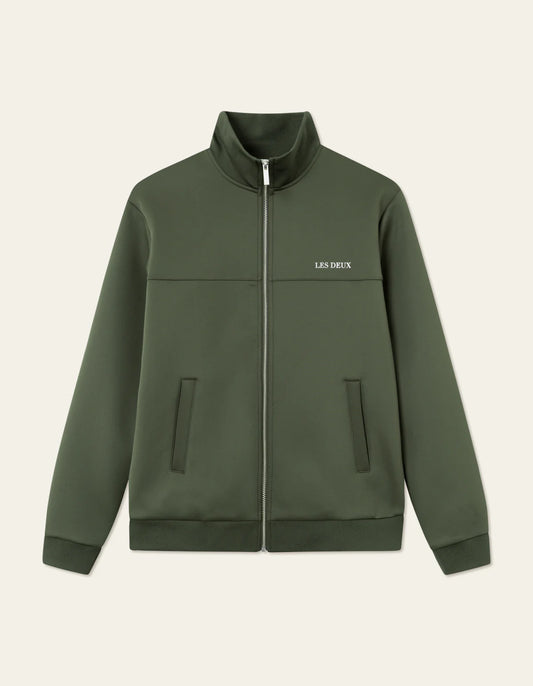 LES DEUX - BALLIER TRACK JACKET - OLIVE NIGHT