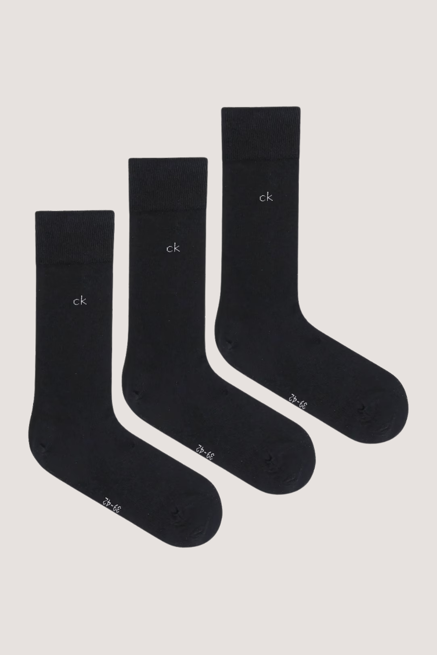 CALVIN KLEIN - MEN SOCK 3P - BLACK