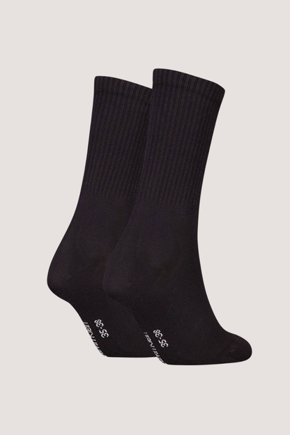 CALVIN KLEIN - WOMEN SOCK 2P MONOGRAM - BLACK