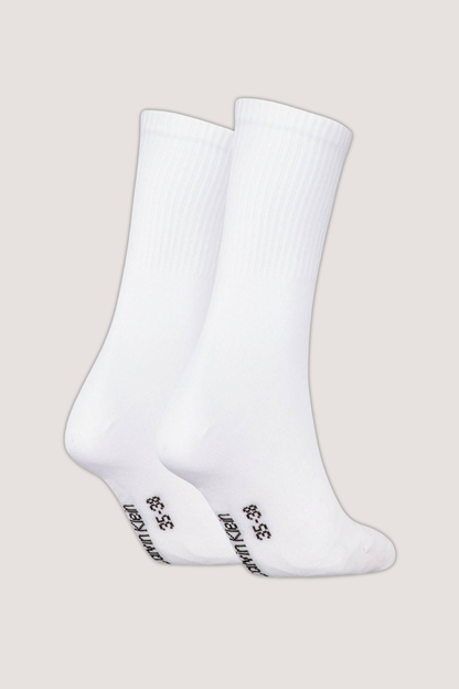 CALVIN KLEIN - WOMEN SOCK 2P MONOGRAM - WHITE