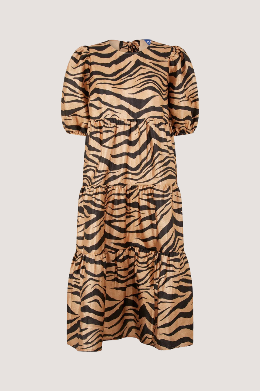 CRÁS - LEIA DRESS - ZEBRA ALMOND