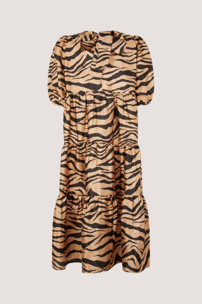 CRÁS - LEIA DRESS - ZEBRA ALMOND