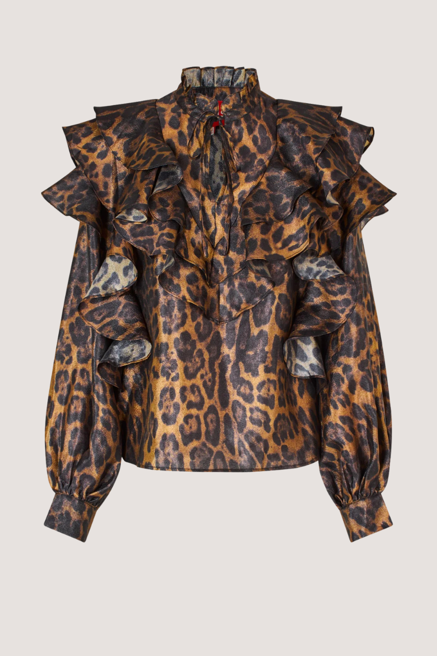 CRÁS - SYLVIA BLOUSE - HAZY LEOPARD