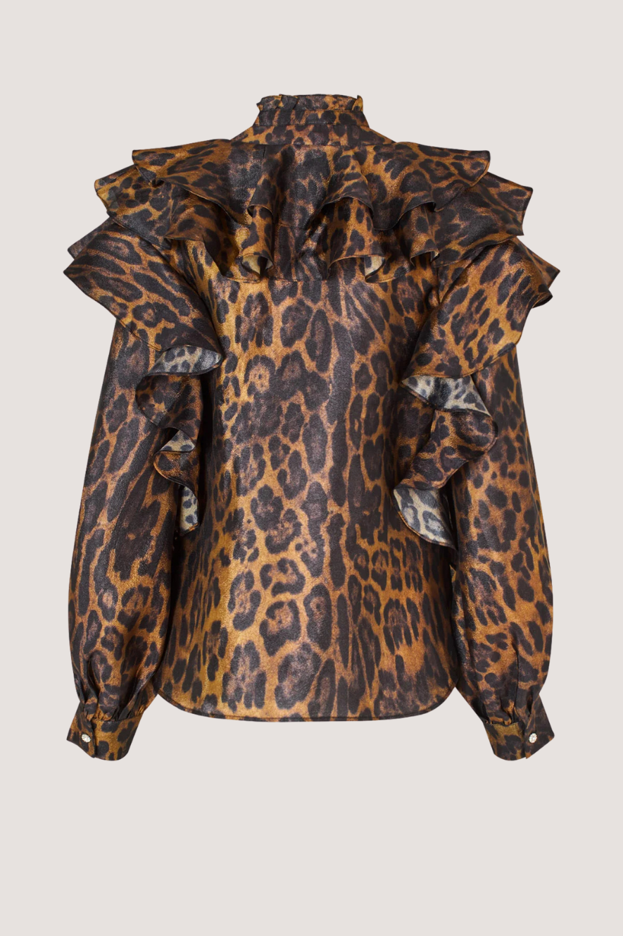 CRÁS - SYLVIA BLOUSE - HAZY LEOPARD