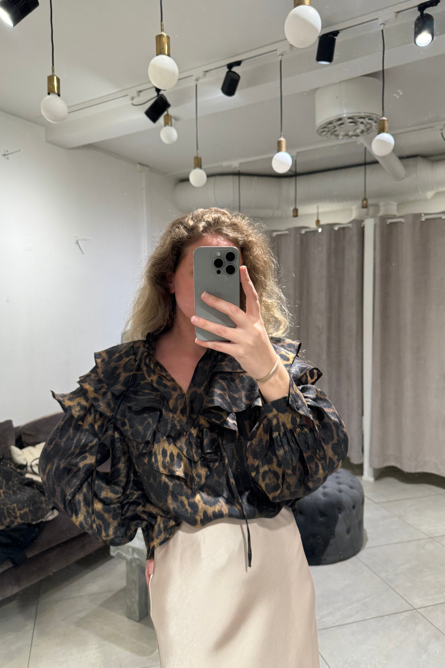 CRÁS - SYLVIA BLOUSE - HAZY LEOPARD
