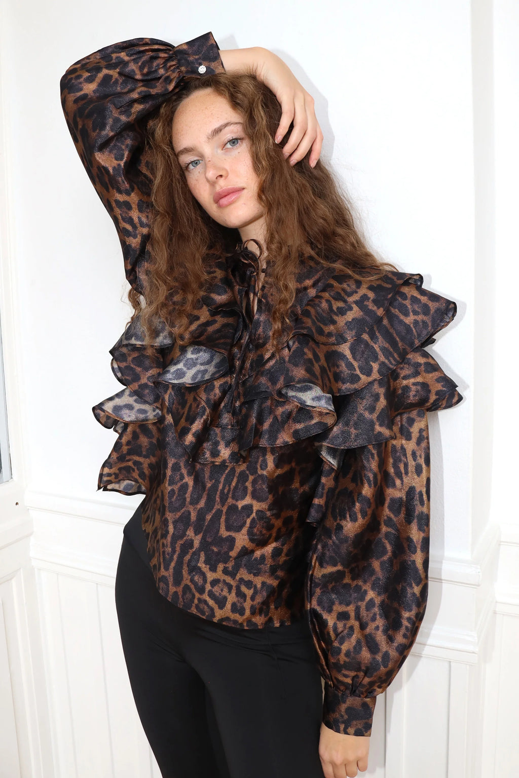 CRÁS - SYLVIA BLOUSE - HAZY LEOPARD
