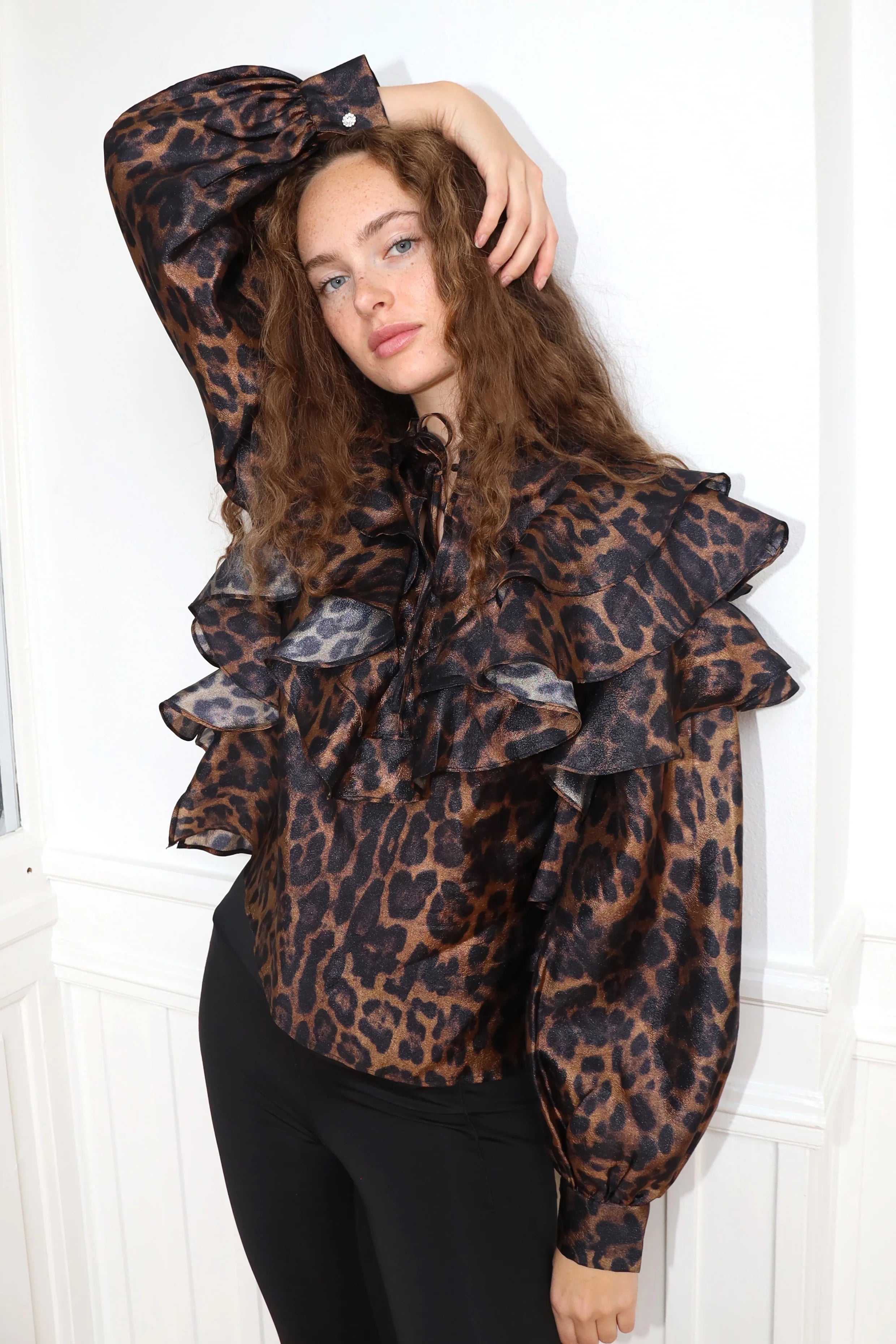 CRÁS - SYLVIA BLOUSE - HAZY LEOPARD