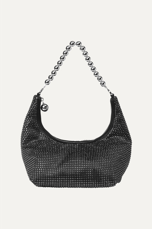 STINE GOYA - CRYSTALIZED PYRAMID POUCH - BLACK