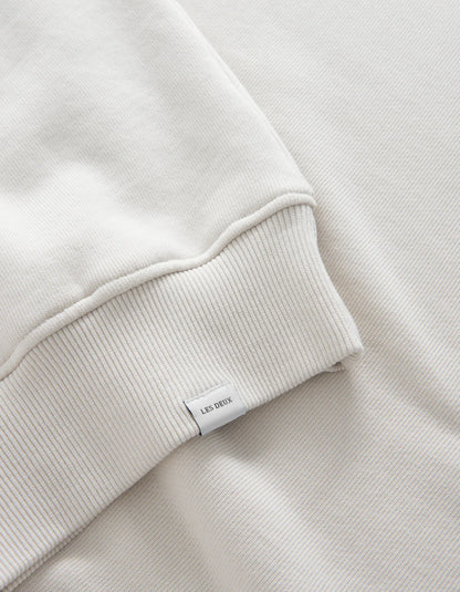 LES DEUX - DEACON SWEATSHIRT - IVORY/PINE GREEN