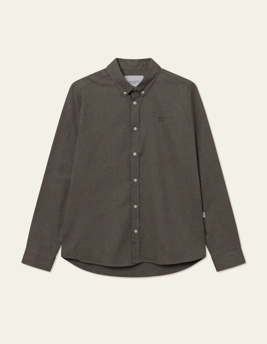 LES DEUX - DESERT REG SHIRT - MOUNTAIN GREY MELANGE