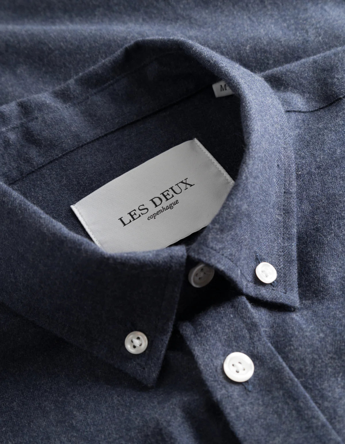 LES DEUX - DESERT REG SHIRT - DARK NAVY MELANGE