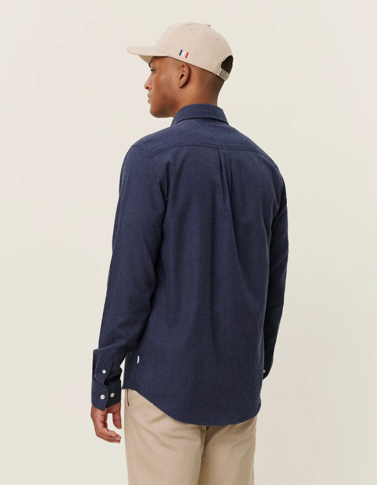 LES DEUX - DESERT REG SHIRT - DARK NAVY MELANGE