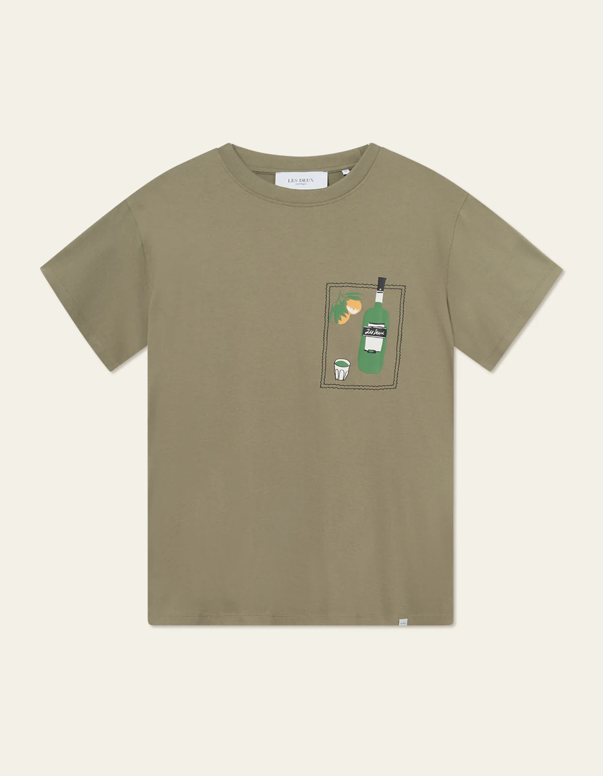 LES DEUX - DORIAN T-SHIRT - SURPLUS GREEN