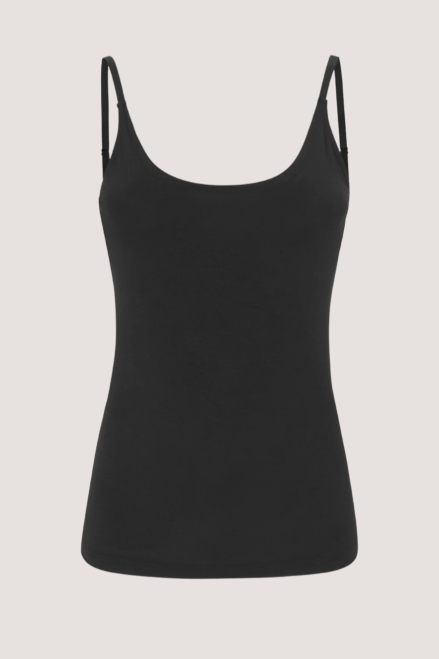 ESMÉ STUDÍOS - ESPENELOPE SINGLET TOP - BLACK