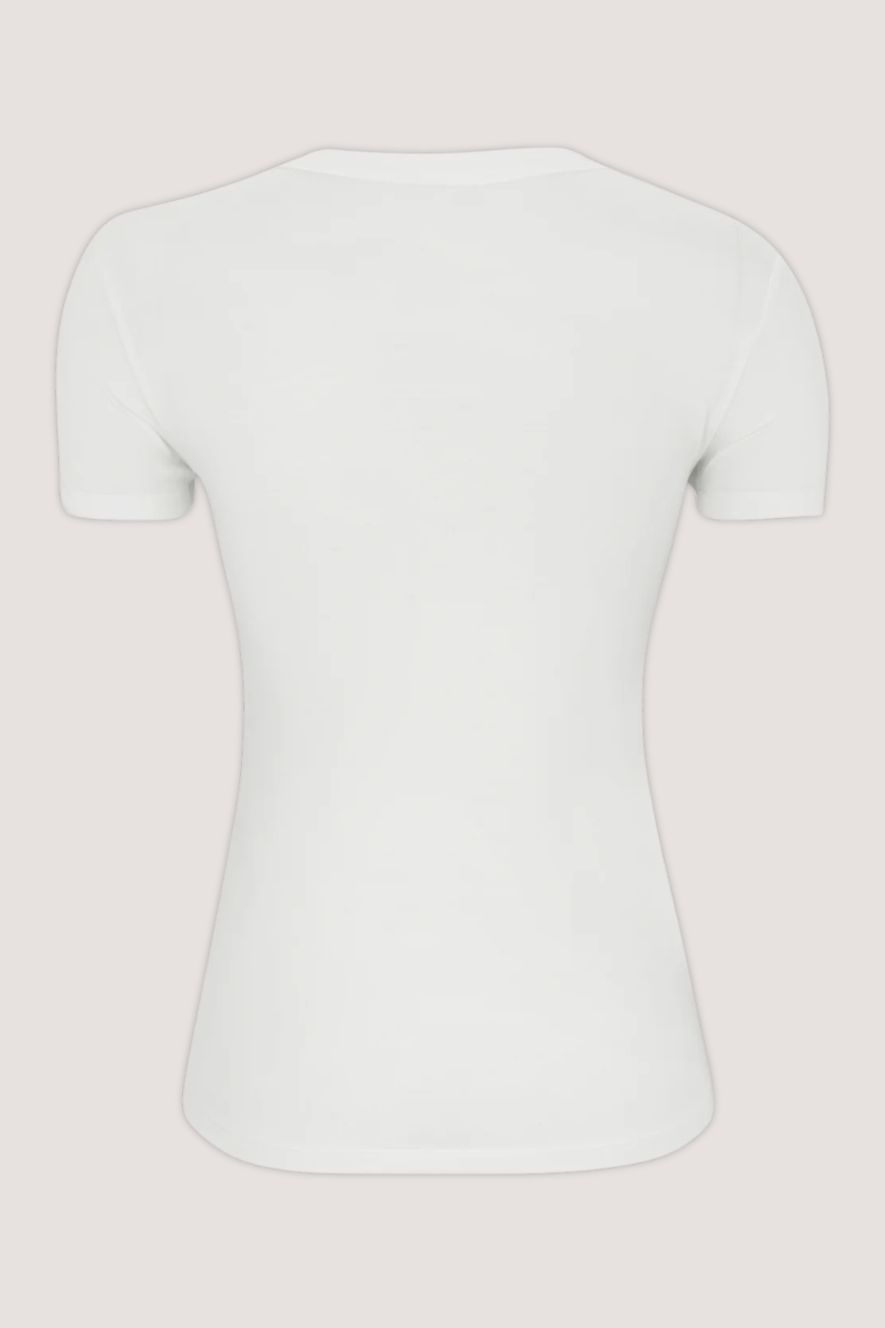 ESMÉ STUDÍOS - ESPENELOPE SLIM FIT T-SHIRT - WHITE
