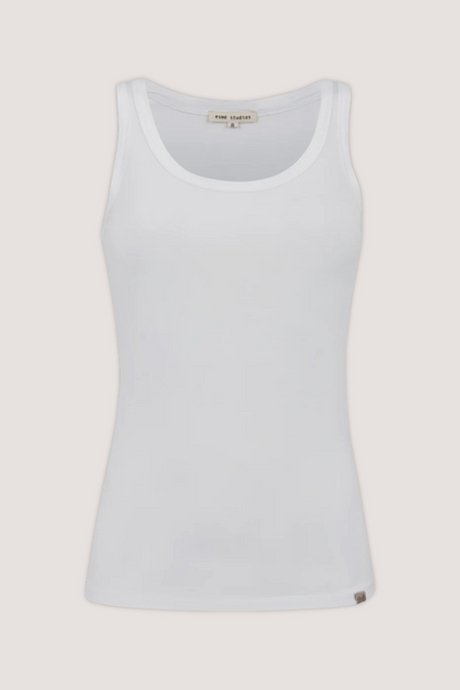 ESMÉ STUDÍOS - ESPENELOPE SLIM FIT TANK TOP - WHITE
