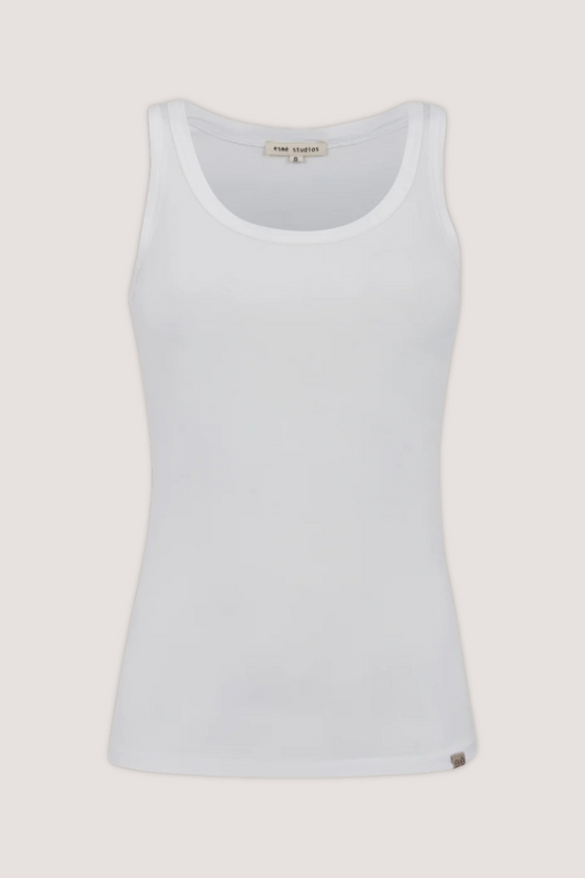 ESMÉ STUDÍOS - ESPENELOPE SLIM FIT TANK TOP - WHITE