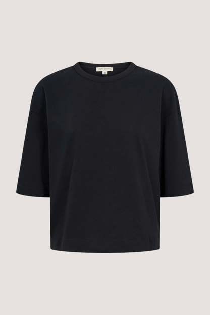 ESMÉ STUDÍOS - ESSIGNE 2/4 BOXY T-SHIRT GOTS - BLACK
