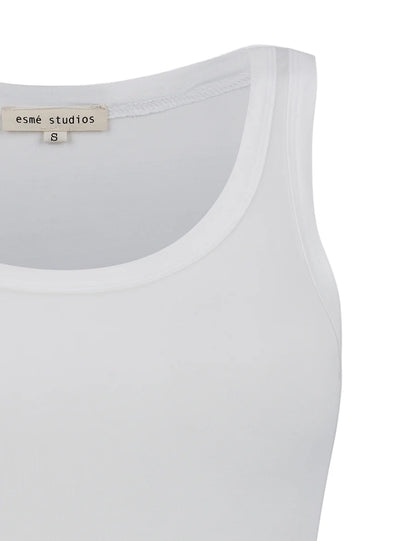 ESMÉ STUDIOS - ESPENELOPE SLIM FIT TANK TOP - WHITE
