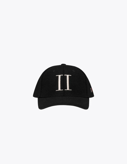 LES DEUX - ENCORE WOOL BASEBALL CAP - BLACK/IVORY