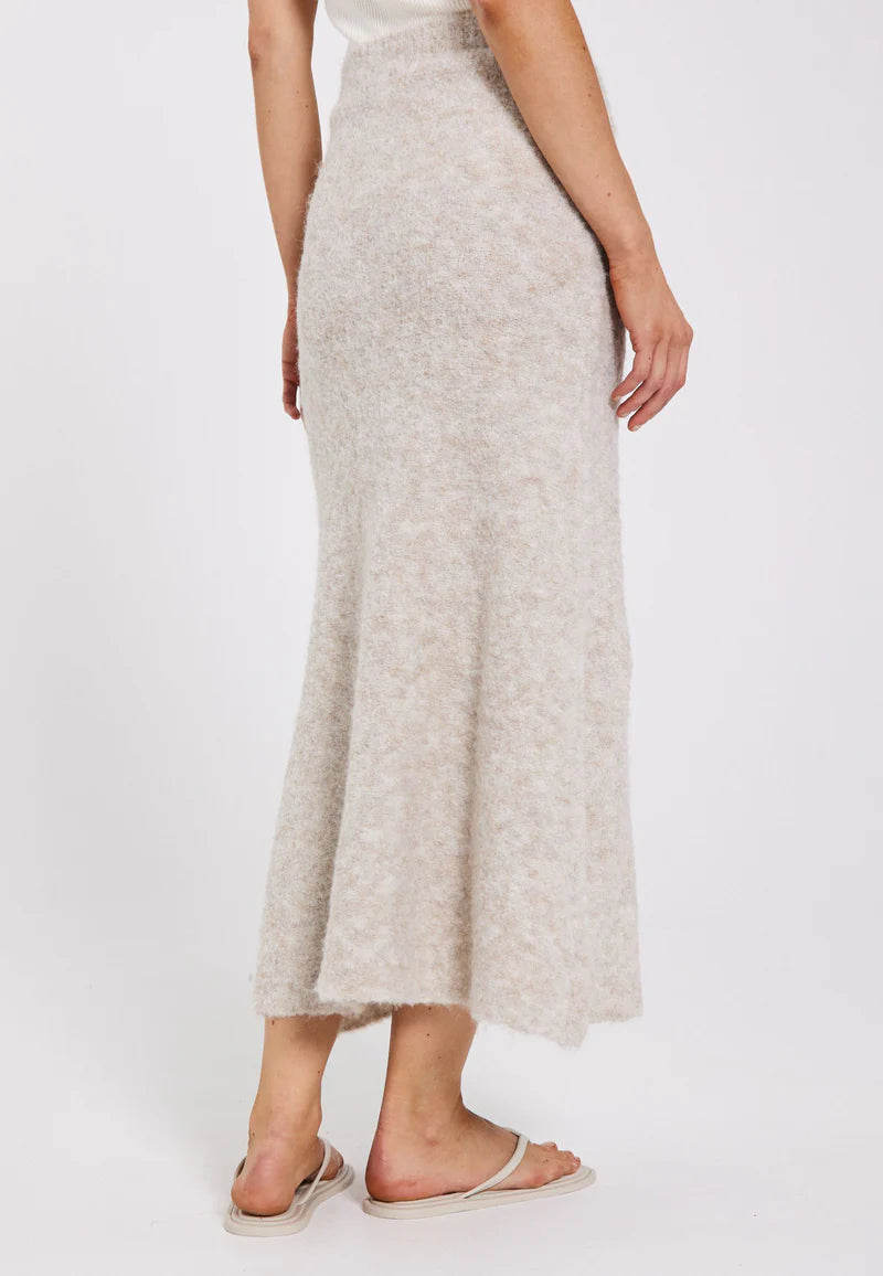 NORR - FILINE KNIT SKIRT - LIGHT BEIGE