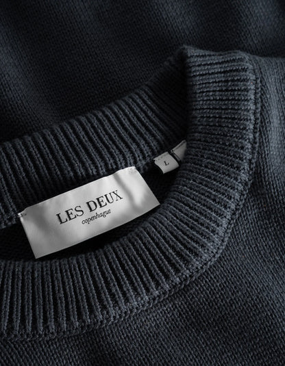 LES DEUX - GARY COTTON KNIT - DARK NAVY