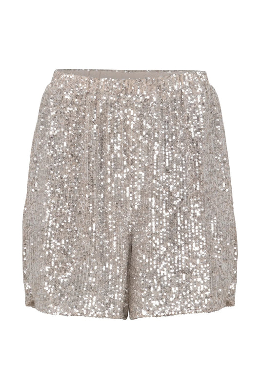 CRAS - HANNAH SHORTS - CREAM SILVER